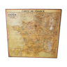 Carte de France vintage Taride encadrée
