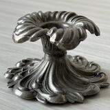 Metal candle holder.