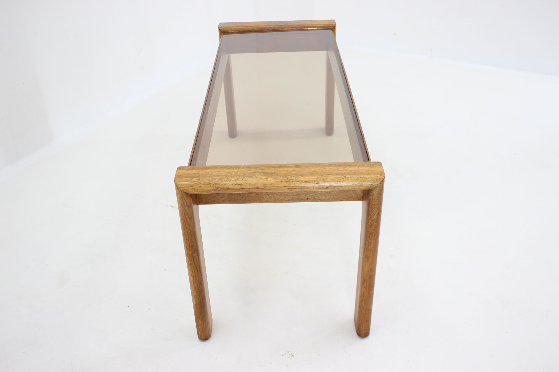 1960s Oak and Glass Coffee Table, Finland