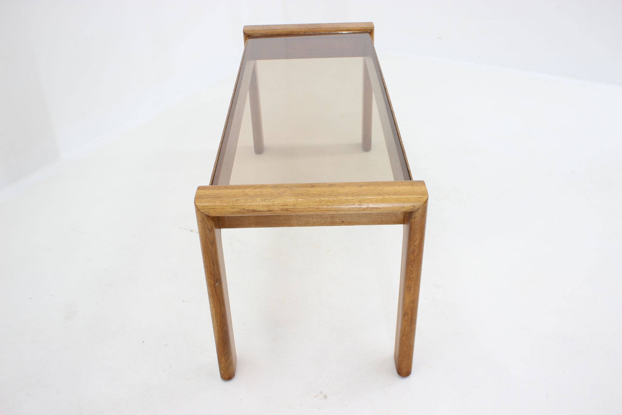 1960s Oak and Glass Coffee Table, Finland