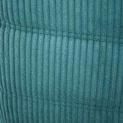 Togo set of armchair and pouf in light blue corduroy