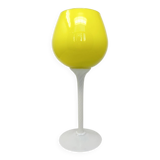 Yellow vase in Empoli opaline
