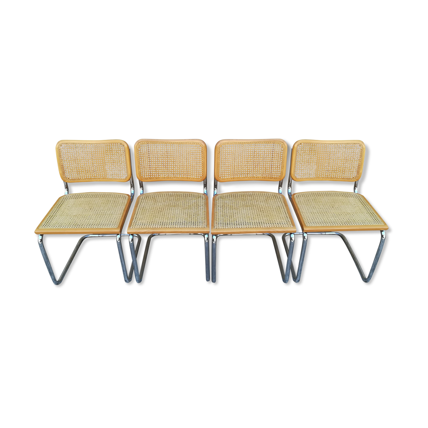 Four chairs Marcel Breuer cesca B32