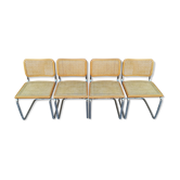 Four chairs Marcel Breuer cesca B32