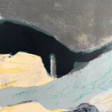 Roger muhl, grasse landscape. original lithograph signed in pencil