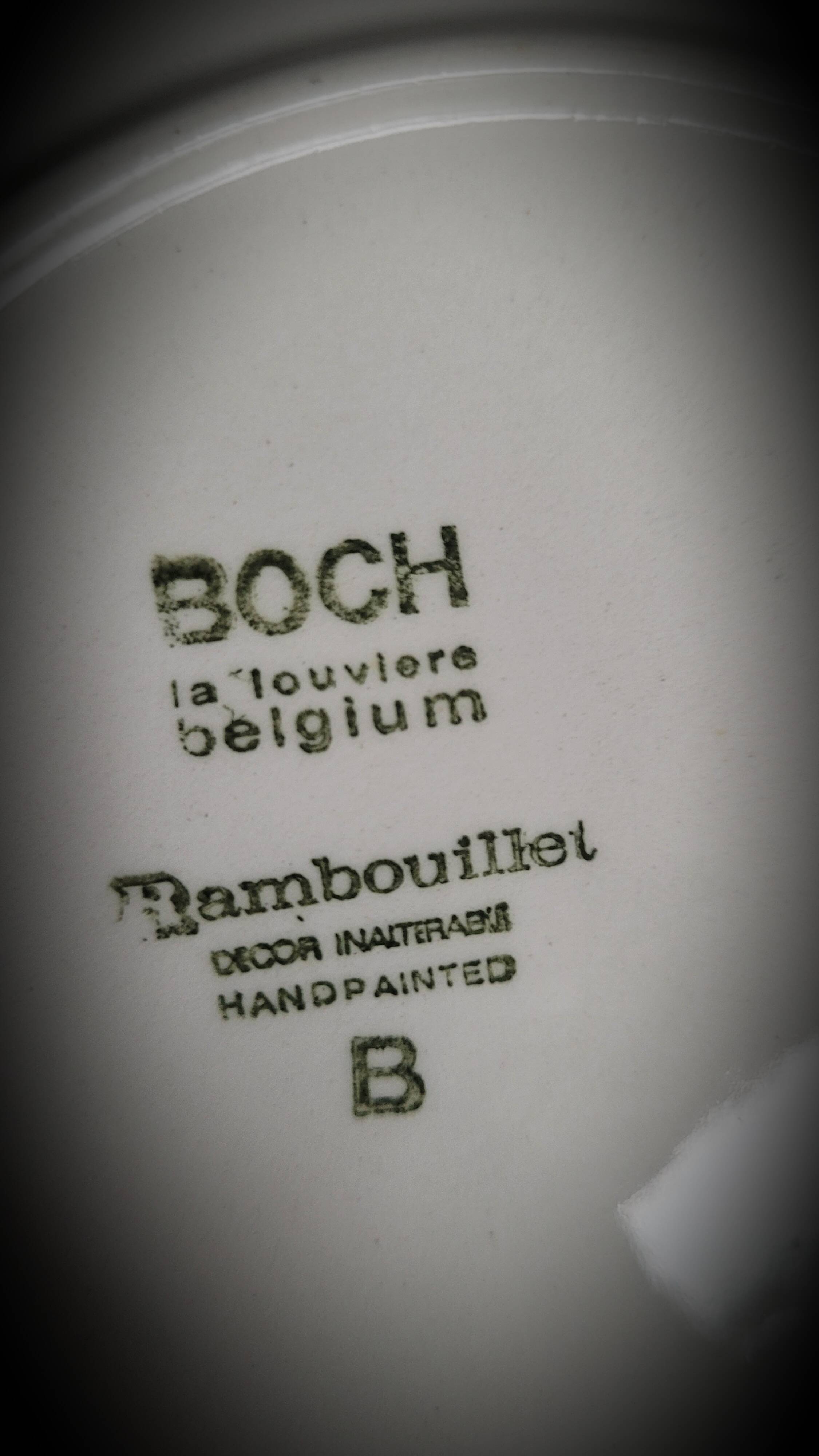 Set of 6 Rambouillet Boch plates 1966