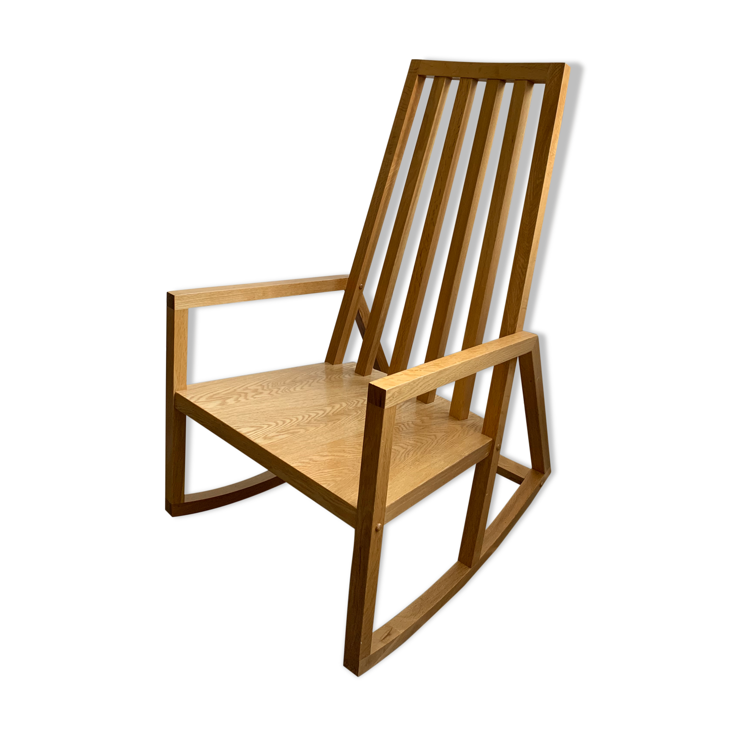 Rocking chair hêtre blond vintage