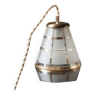 Vintage amber portable lamp