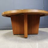 Scandinavian etched brass coffee table, 1960s