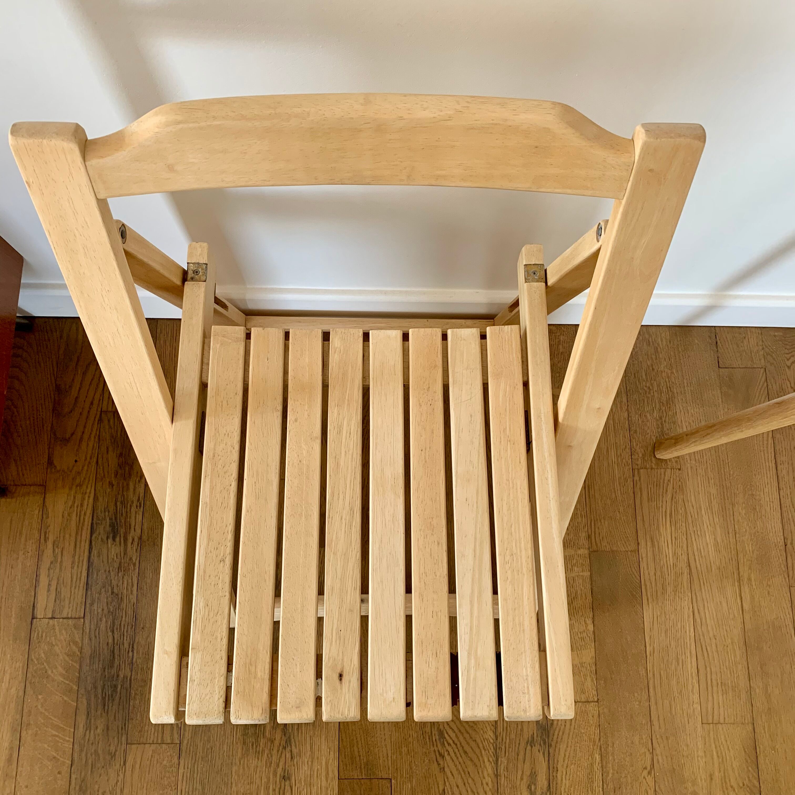 Vintage light wood folding chair