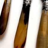 18 Wiskemann table knives in horn