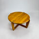 Mid Century Scandinavian Round Oak Coffee table, 1960s