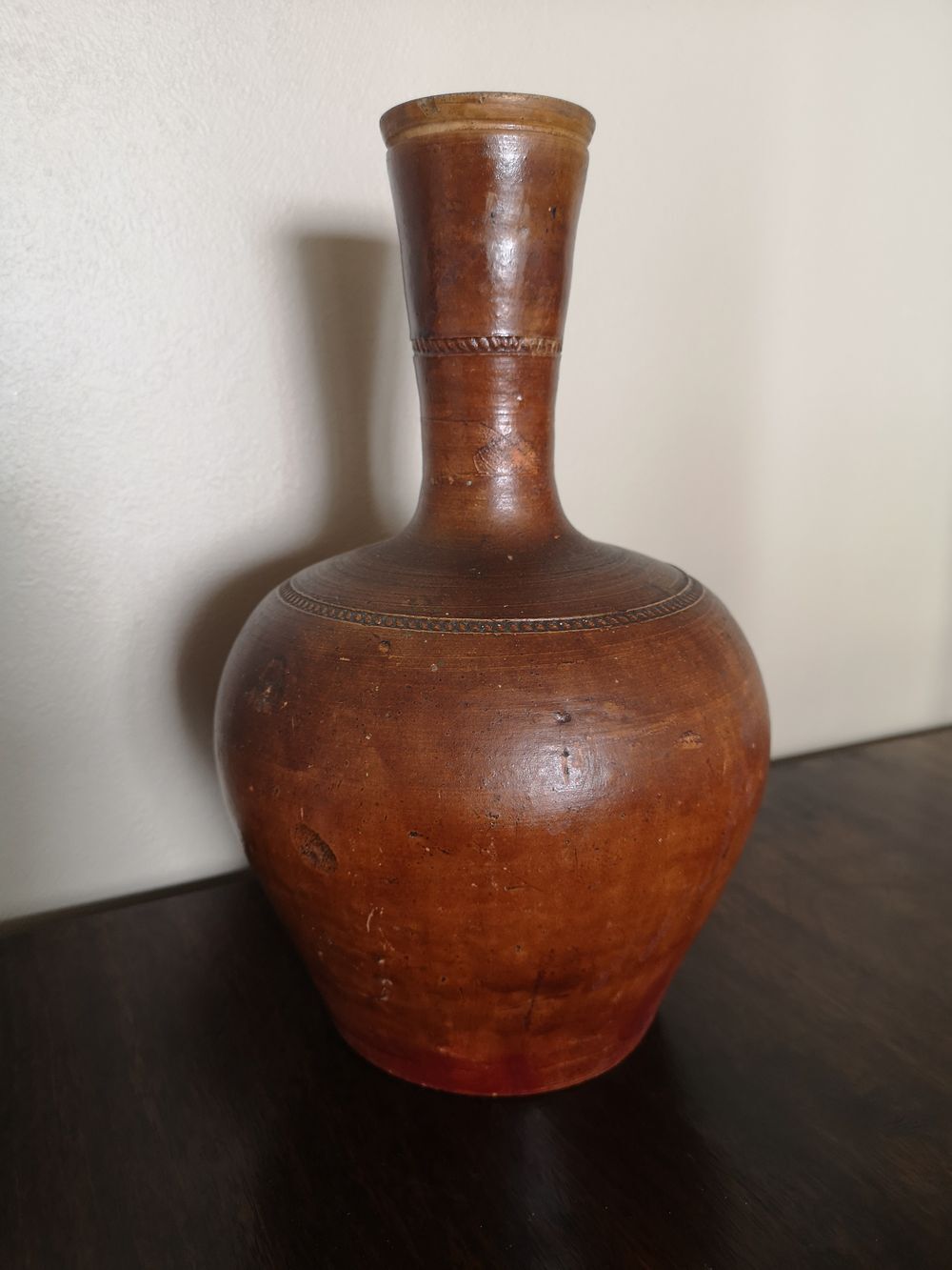 Glazed terracotta vase - Late 19th century