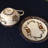 Tasse a the cup with its earthenware sub-cup of gien renaissance model
