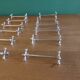 12 Christofle silver metal knife doors, pearl model