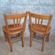 8 Bistro Chairs including 2 Authentic 1950s Solid Beech Luterma Chairs