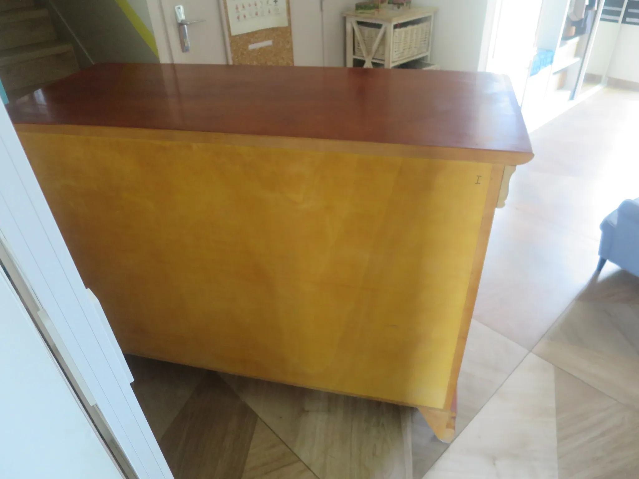 Louis Philippe buffet - 2 drawers - 2 doors - cherry wood - solid wood - dowelled