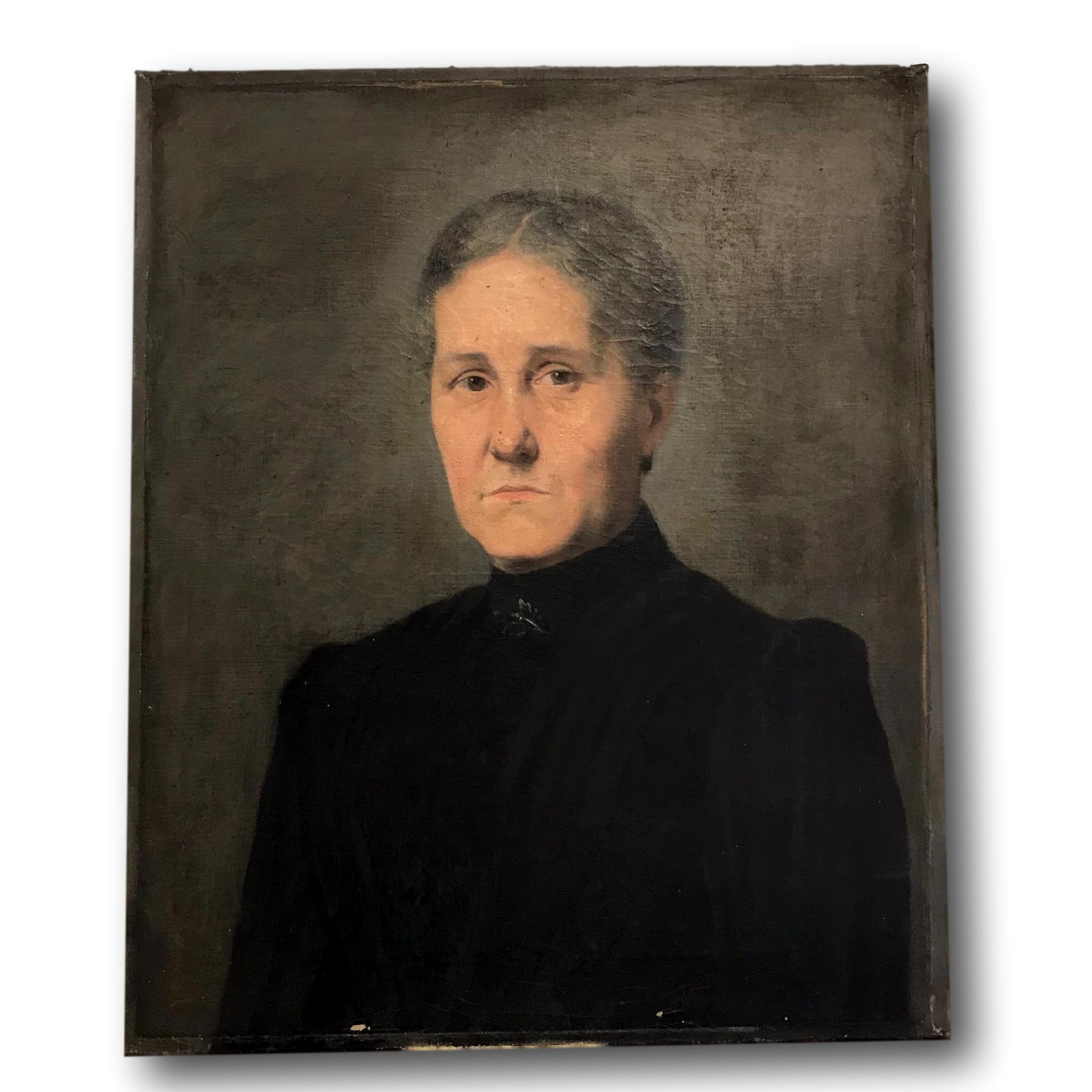 Portrait oil on canvas - h 65cm x w 54cm