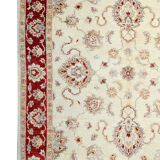 Tapis floral tissé à la main en laine rouge ziegler - 200x282