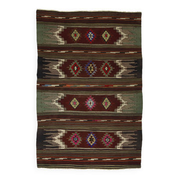 Authentic Vintage Turkish Kilims & Handwoven Rugs – Unique Home Decor Pieces 216x 145 cm