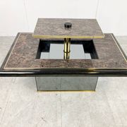 Vintage hidden bar coffee table by Fedam, 1980s