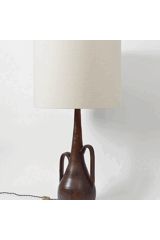 Brown ceramic lamp. France, 1960s