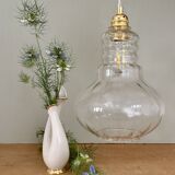 Vintage clear glass globe pendant light