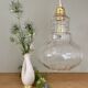 Suspension globe vintage en verre transparent