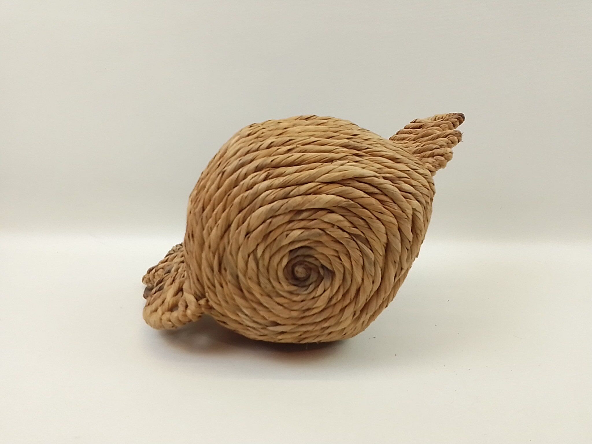 Hen-shaped wicker egg basket