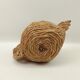 Hen-shaped wicker egg basket