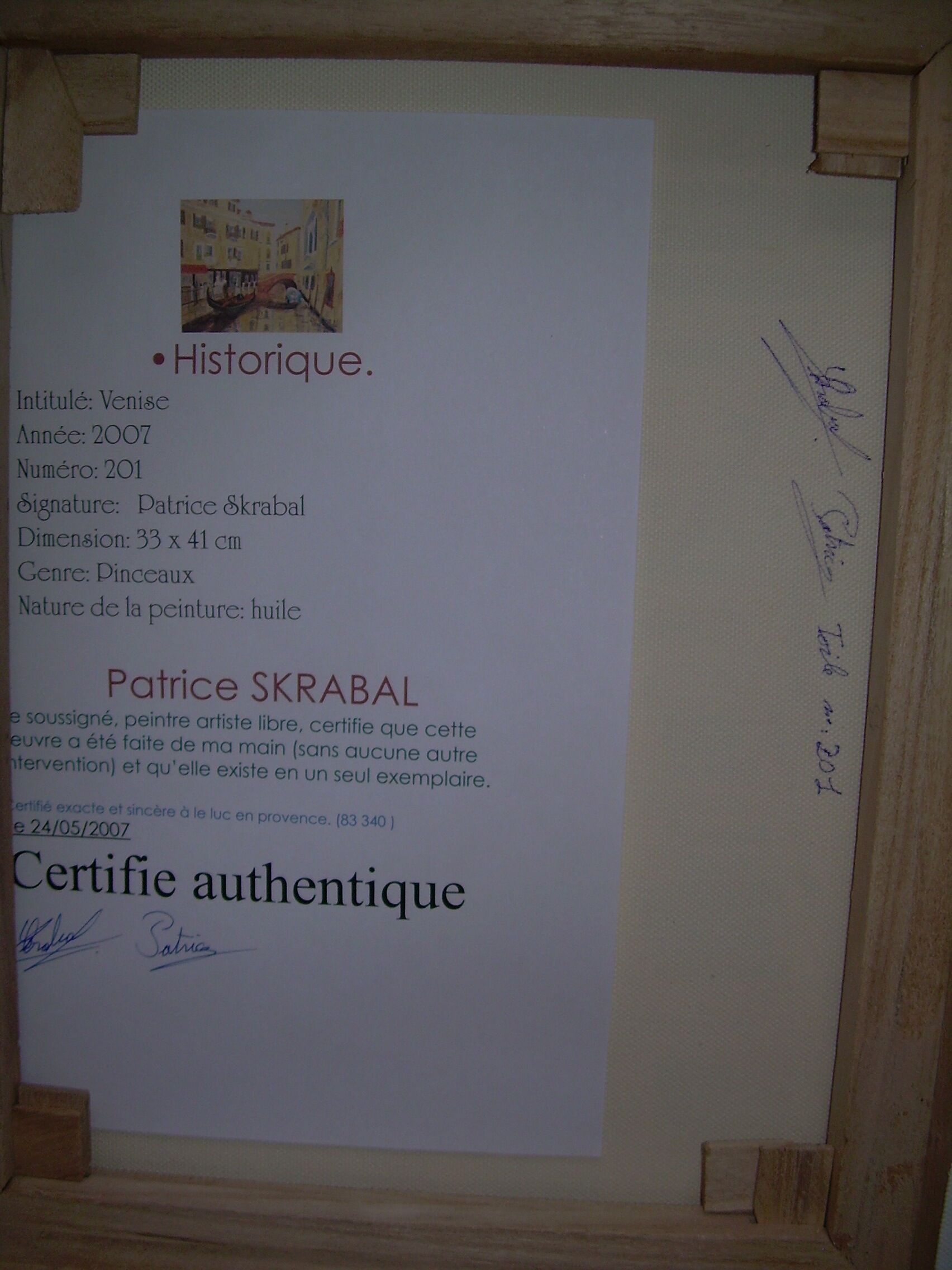 Oil on canvas by Patrice Skrabal: Venice