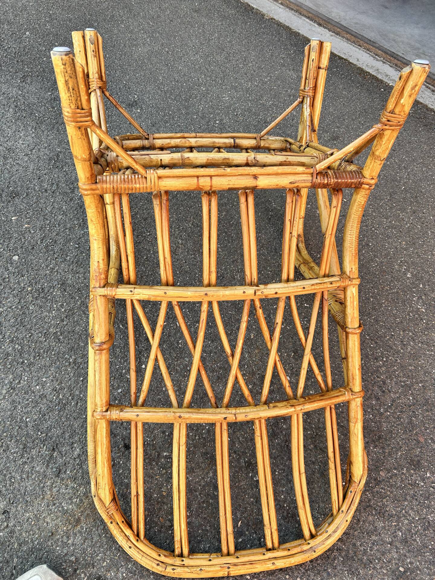 Bonaudi vallauris rattan lounge chair - 1950s/60s