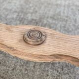Art Deco extendable monastery table renovated in raw oak 265cm