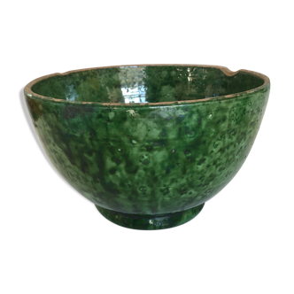 Foucard Jourdan Vallauris green glazed earth bowl 50