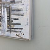 1964 Mid-Century Modern "Forest" Swedish Vintage Abstract Oil Painting, Framed