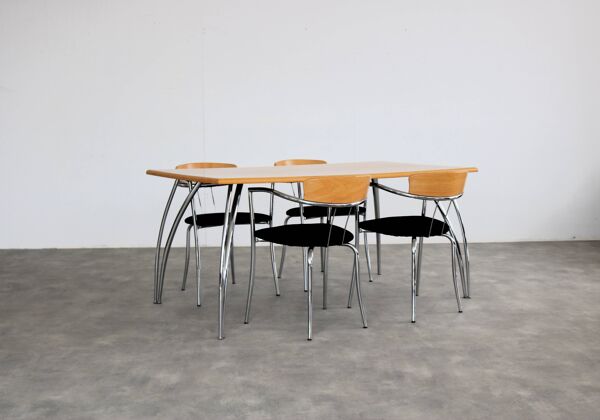 Chaises vintage   chaises de salle à manger   Effezeta   années 80