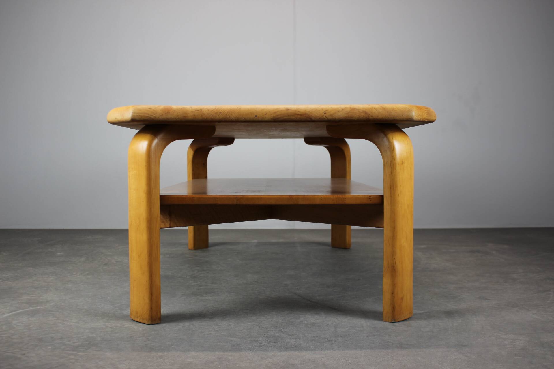 Mid-century Scandinavian conference table in solid birch, 1980s