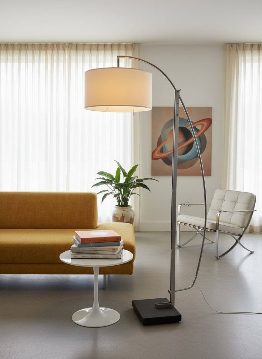 Lampe arc Ligne roset modèle MAMA de Thibault Desombre