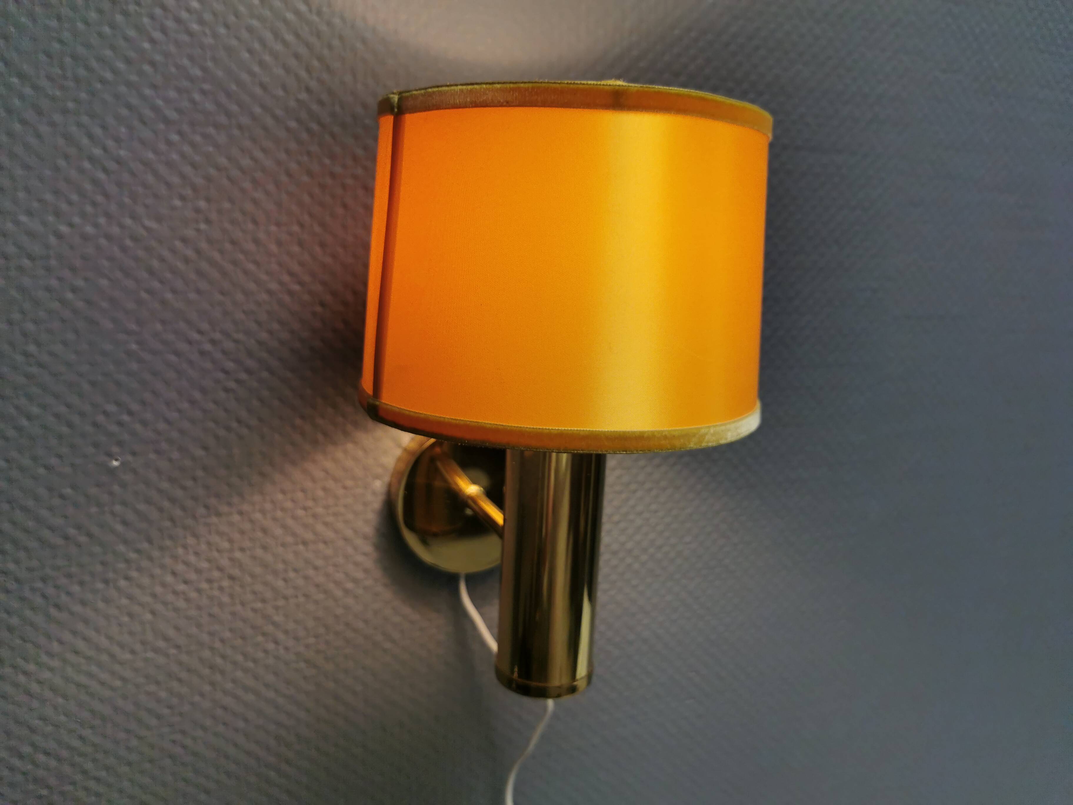 Stylish wall lamp in brass from MS lightning Denmark 1970-80s