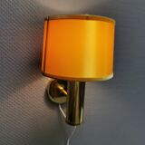 Stylish wall lamp in brass from MS lightning Denmark 1970-80s