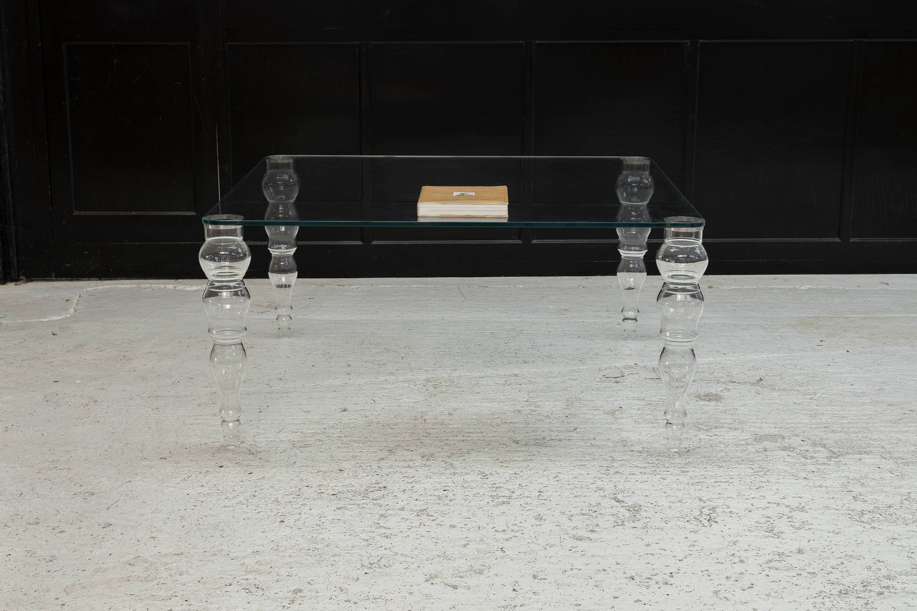 Table à manger en verre par Piero Lissoni pour Glas Italia, années 1970