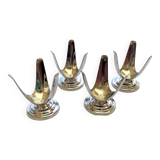 Stainless steel shell 18/10 : " letang and remy " vintage 1 set of 4