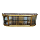 Upcycled Art Deco Walnut Wall Cabinet with Slatted Glass Corners - 1930s
