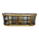 Upcycled Art Deco Walnut Wall Cabinet with Slatted Glass Corners - 1930s