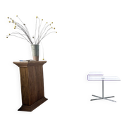 Table d'appoint en acrylique transparent et chrome, années 70