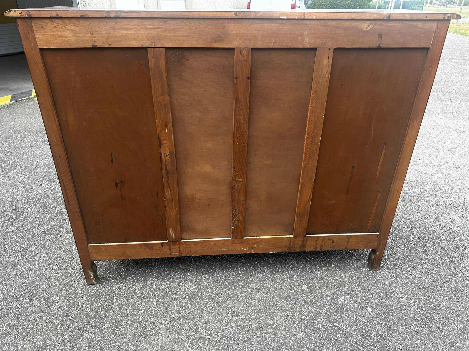 Sideboard, Louis XV style secretary in cherry wood, 1960s.