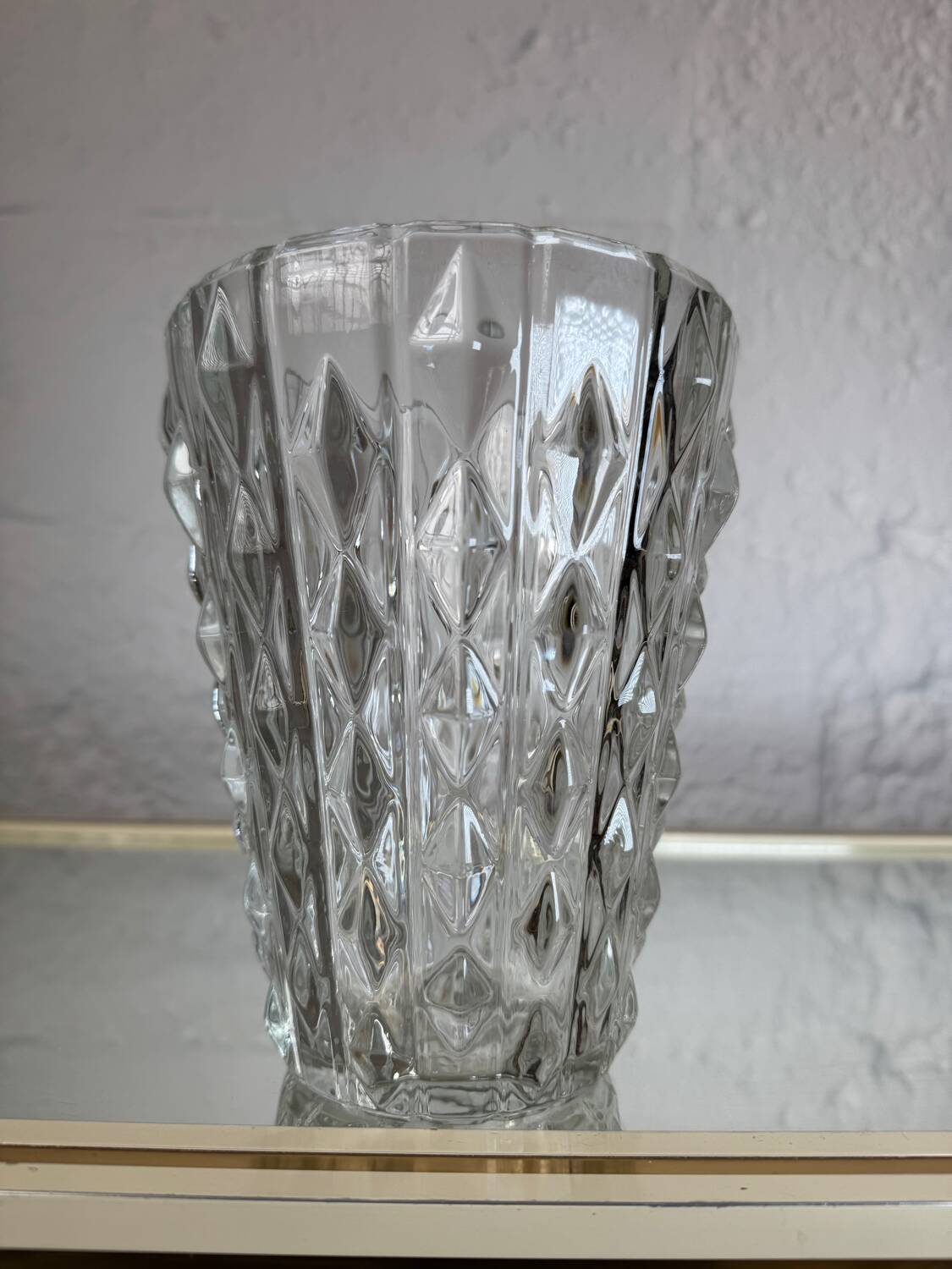 Vase verre de cristal vintage