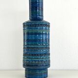 Aldo Londi XL Vase in Rimini Blue Decor for Bitossi, 1960s