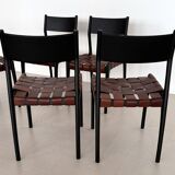 Piero Palange Werther Toffoloni Mod. 993 Dining Chairs for Montina 1960 Set of 6