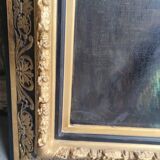 Oil on canvas painting with its beautiful original frame by Fernande Hortense Cécile de MERTENS